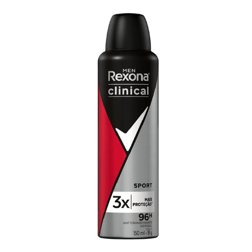 Antitranspirante Aerossol Sport 96h Rexona Clinical Men 150ml Spray
