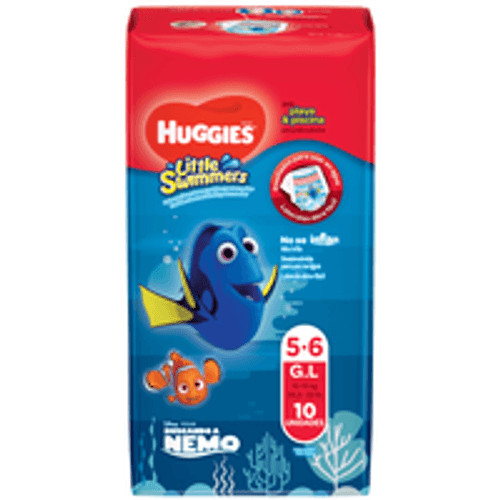 Fralda Descartável Infantil Praia & Piscina Huggies Little Swimmers G 12 a 15kg Pacote 10 Unidades