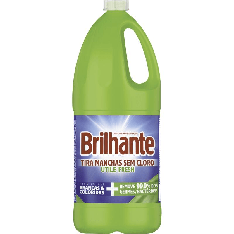 Tira-Manchas Líquido Roupas Brancas e Coloridas Fresh Brilhante Utile Frasco 2l