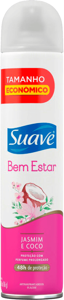 Antitranspirante Aerossol Jasmim e Coco 48h de Proteção Suave 200ml Spray Leve Mais Pague Menos