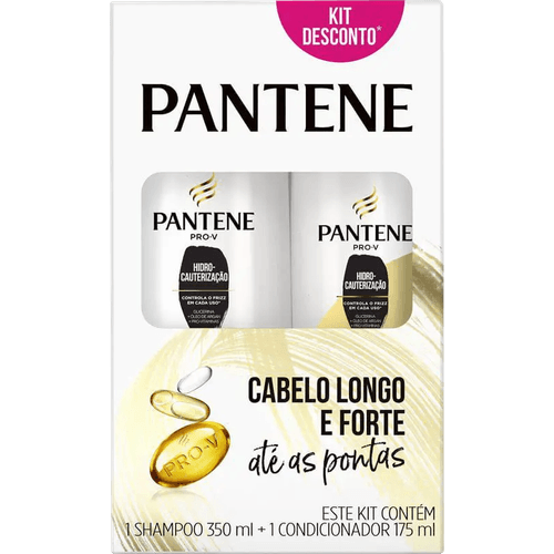 Kit Shampoo 350ml + Condicionador 175ml Pantene Pro-V Hidro-Cauterização
