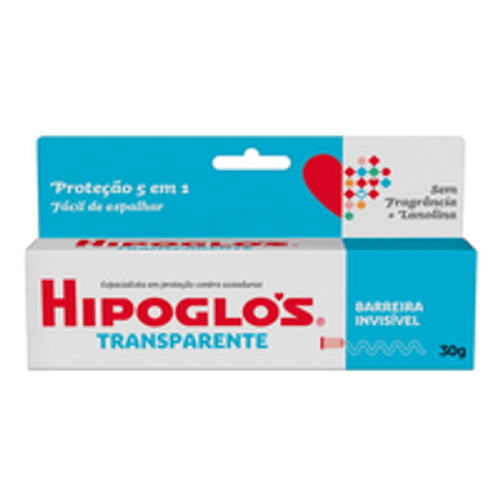 Creme Preventivo de Assaduras Transparente com Lanolina 5 em 1 Hipoglós Caixa 30g