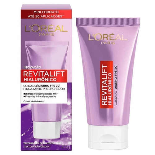 Creme Hidratante Facial Anti-idade L'Oréal Paris Revitalift Hialurônico Diurno FPS 20, 25g