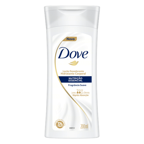 Loção Desodorante Corporal Hidratante Nutrição Essencial Dove Frasco 200ml
