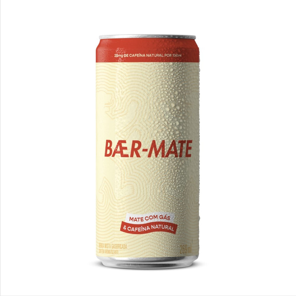 Chá Mate Com Gás Cafeína Natural Baer-mate Lata 269ml