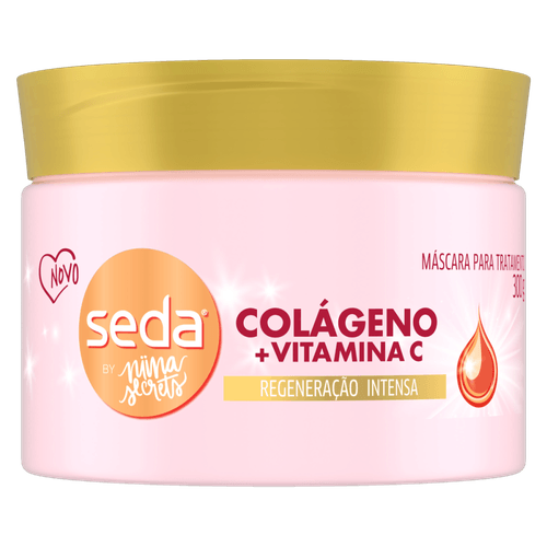 Máscara de Tratamento Seda by Niina Secrets Colágeno e Vitamina C Pote 300g