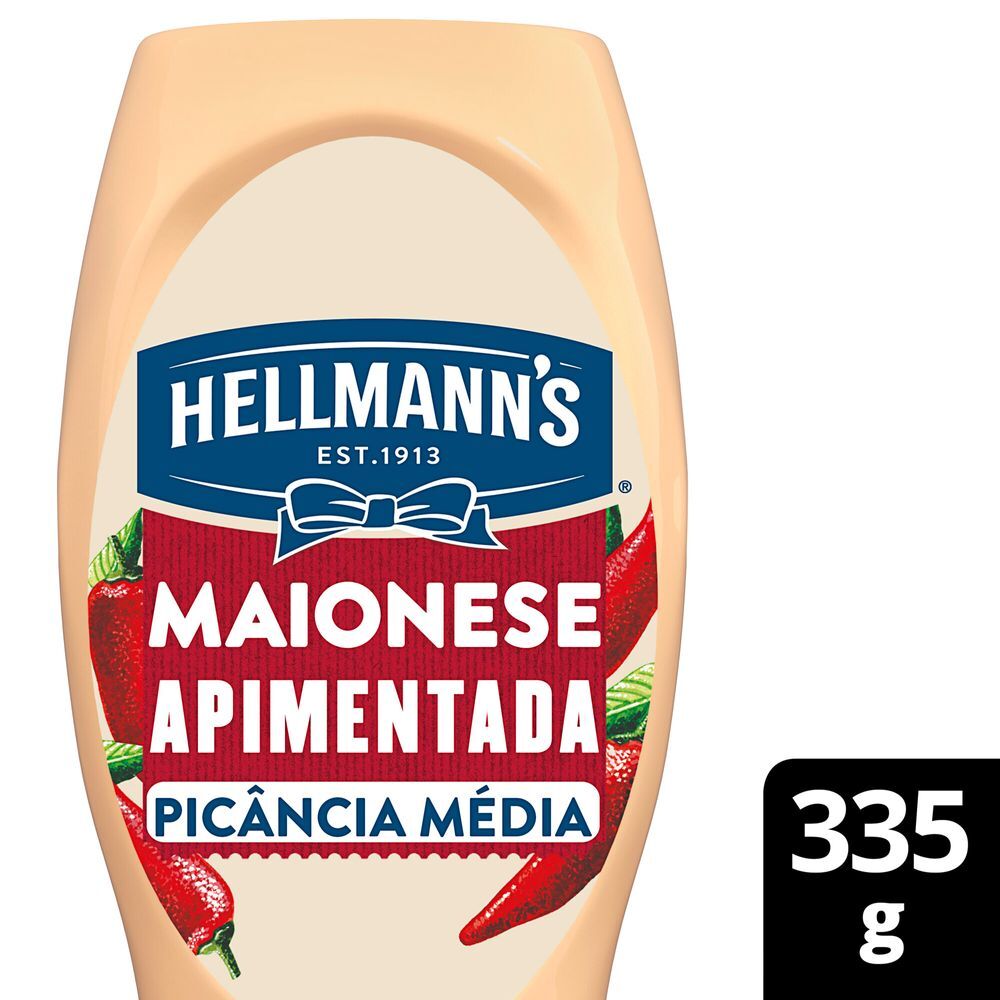 Maionese Apimentada NBA Chicago Bulls Hellmanns Squeeze 335g