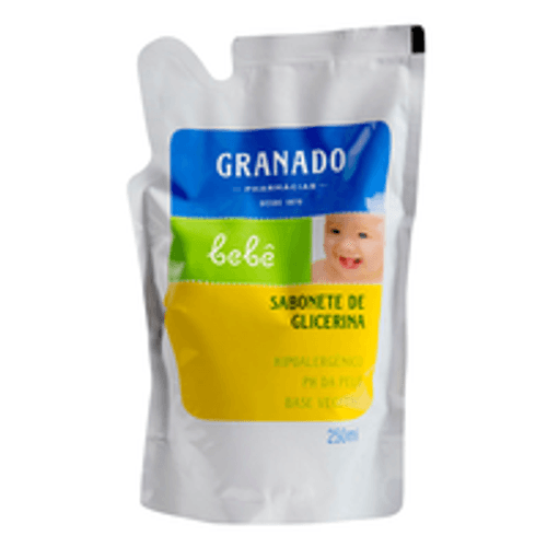 Sabonete Líquido de Glicerina Tradicional Granado Bebê Sachê 250ml Refil