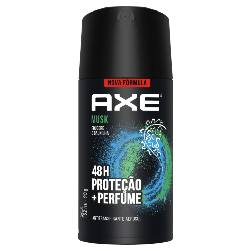 Antitranspirante Aerossol Musk Fougere e Baunilha 48h Axe 152ml Spray
