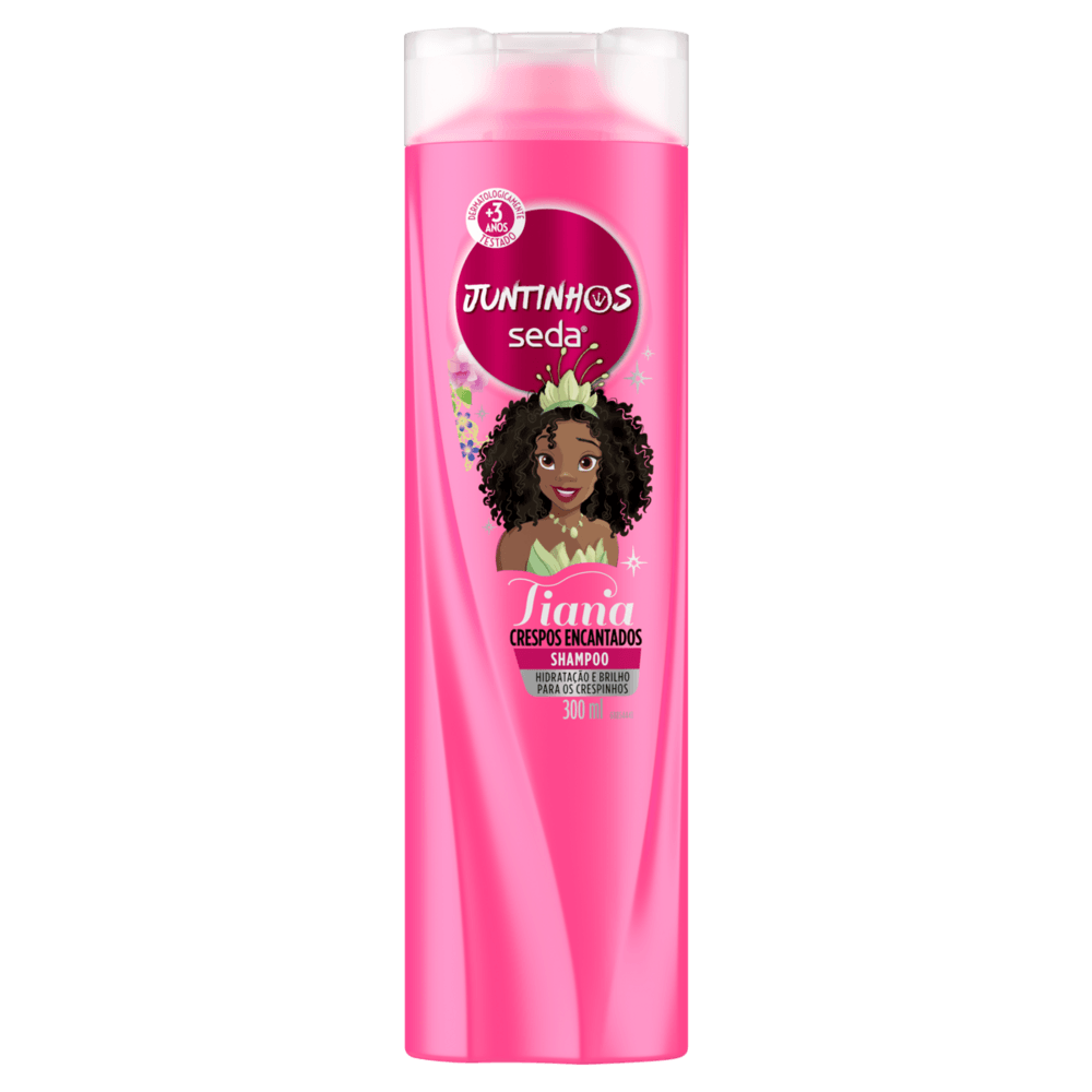 Shampoo Infantil Tiana Seda Juntinhos Crespos Encantados Frasco 300ml