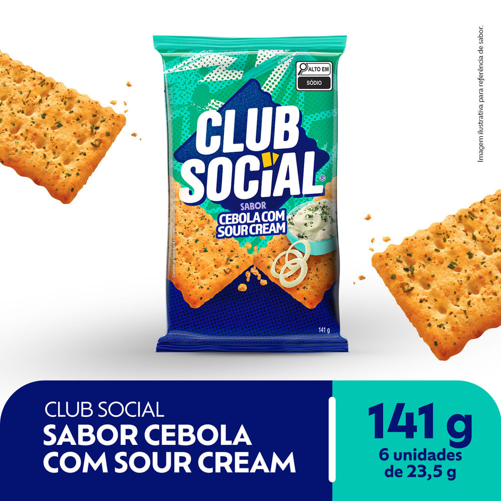 Biscoito Salgado Club Social cebola com sour cream 141g