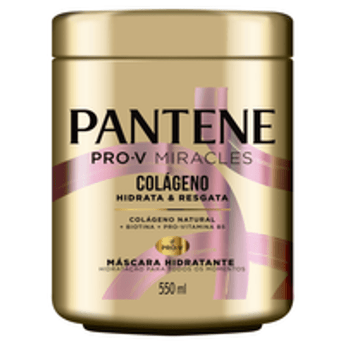 Máscara Hidratante Pantene Pro-V Miracles Colágeno Hidrata & Resgata Pote 550ml