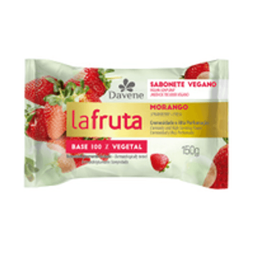 Sabonete em Barra Vegetal Morango Davene La Fruta Flow 150g