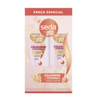 Kit Shampoo + Tratamento Condicionador Seda by Niina Secrets Colágeno e Vitamina C 325ml Cada Preço Especial