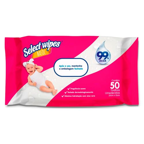 TOALHA SELECT WIPES 50UN