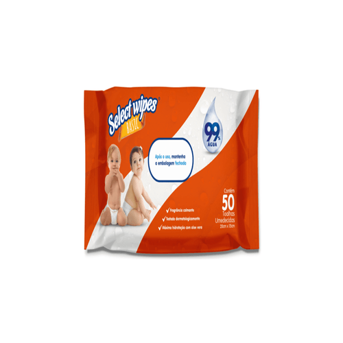 TOALHA SELECT WIPES 50UN