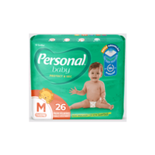 Fralda Descartável Personal Baby Protect & Sec M 26 Unidades