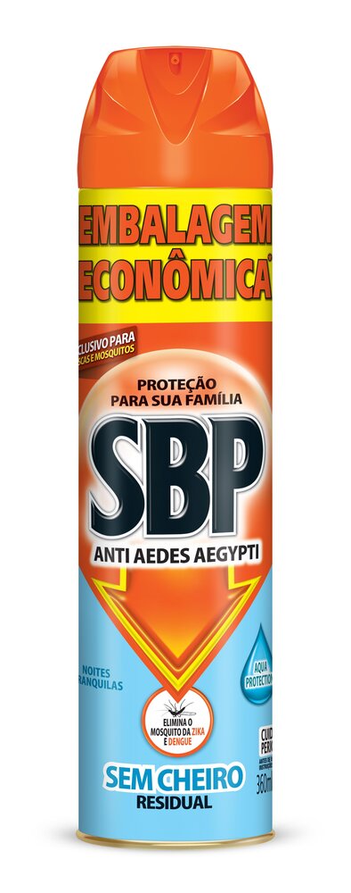Inseticida SBP Aerossol Anti Aedes s/ Cheiro Frasco 360ml