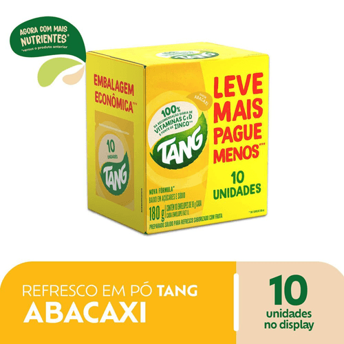 Refresco em pó Tang Abacaxi Leve 10 Por Preço Especial