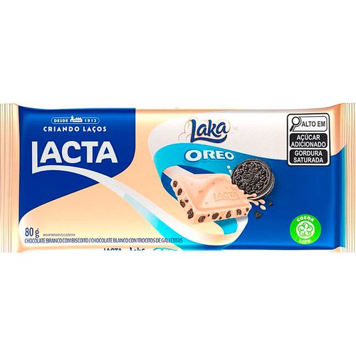 Chocolate branco Laka Oreo 80g