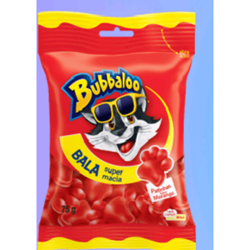 Bala Macia Bubbaloo Morango 75g