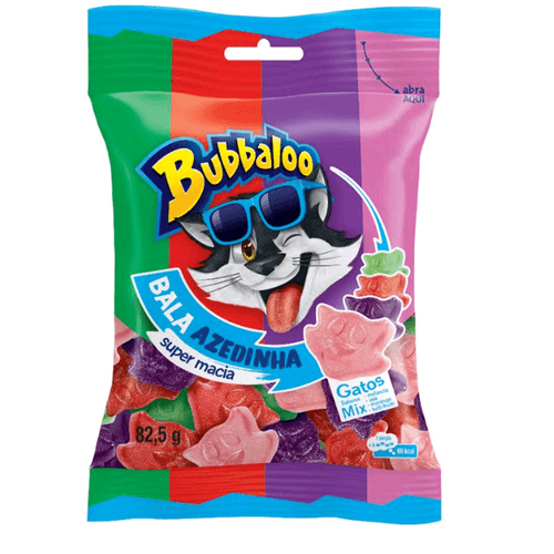 Bala Macia Bubbaloo Mix Azedinha 82,5g