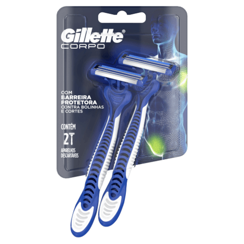Aparelho Descartável Corpo Gillette 2 Unidades