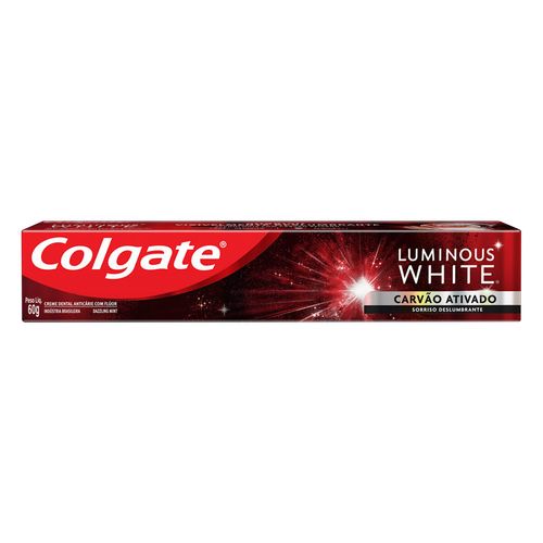 Creme Dental Carvão Ativado Colgate Luminous White Caixa 60g