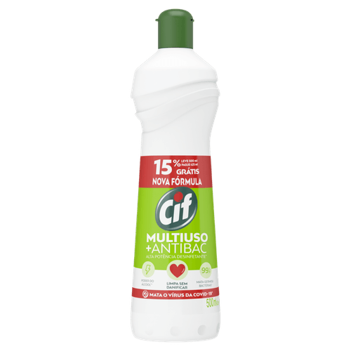Desinfetante Multiuso Cif + Antibac Squeeze Leve 500ml Pague 425ml