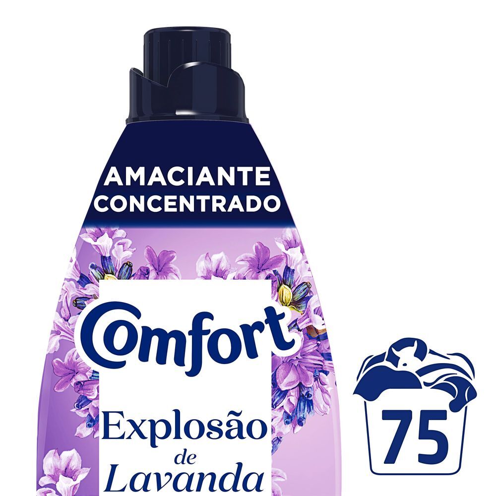 Amaciante de Roupa Concentrado com Óleo de Lavanda Comfort Frasco 1,5l Embalagem Econômica