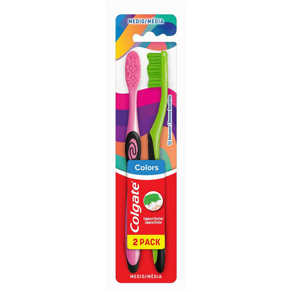 Escova Dental Colgate Colors Média | Com 2 Unidades