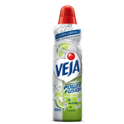 Limpador para Limpeza Pesada Veja Power Fusion Pisos Limão 500mL