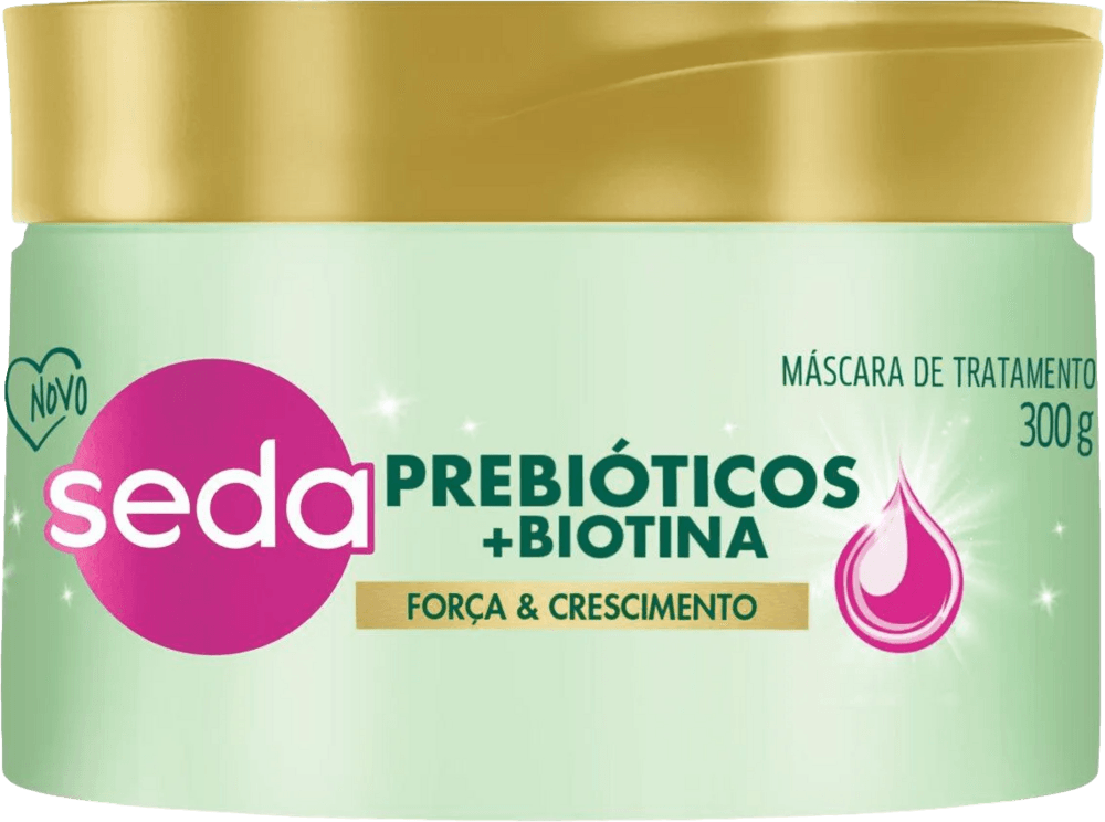 Máscara de Tratamento Força & Crescimento Seda Prebióticos + Biotina Pote 300g