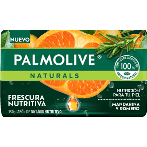 Sabonete em Barra Frescor Nutritivo Tangerina e Alecrim Palmolive Naturals Envoltório 150g Tamanho Familiar