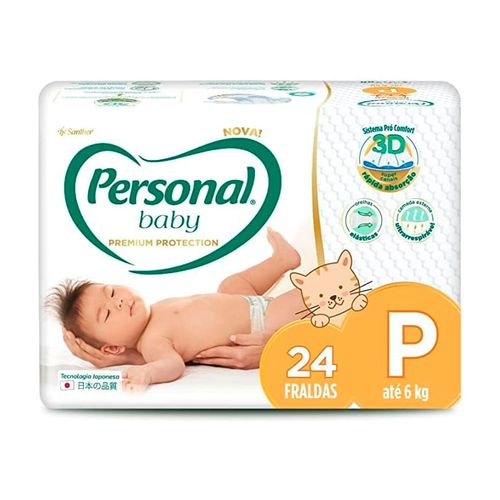 Fralda Personal Baby Premium Protection Jumbo Tamanho P 24 unidades