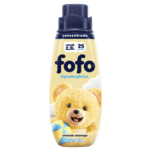 Amaciante de Roupa Concentrado Amarelo Chamego Fofo Frasco 500ml