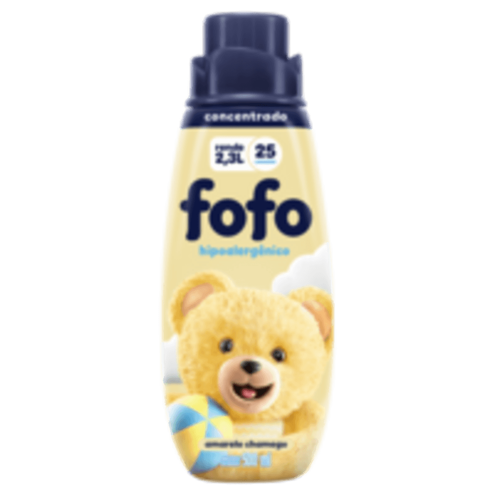 Amaciante de Roupa Concentrado Amarelo Chamego Fofo Frasco 500ml