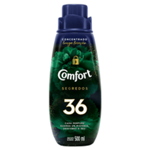Amaciante de Roupa Concentrado 36 Comfort Segredos Frasco 500ml