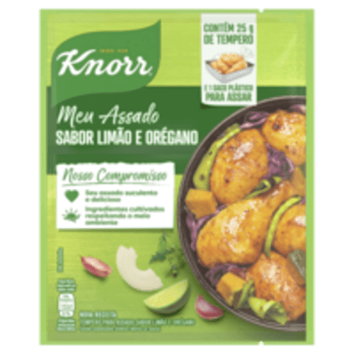 Tempero Pó para Assado Limão e Orégano Knorr Meu Assado Pacote 25g