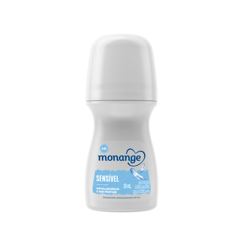 Desodorante Monange Sensível Sem Perfume Roll-On Antitranspirante Feminino 50ml
