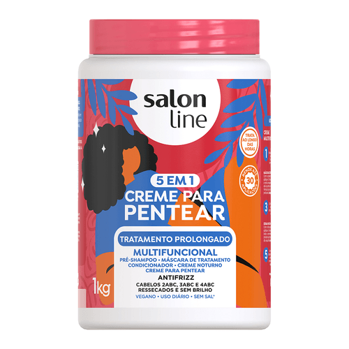 Creme para Pentear Tratamento Prolongado 5 em 1 Salon Line 1kg