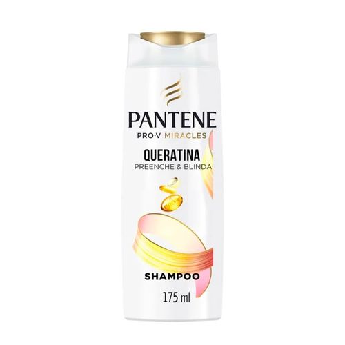 Shampoo Queratina e Pro-Vitamina B5 Pantene Pro-V MIracles Queratina Preenche & Blinda Frasco 175ml