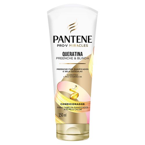 Condicionador Queratina e Pro-Vitamina B5 Pantene Pro-V Miracles Queratina Preenche & Blinda Bisnaga 150ml