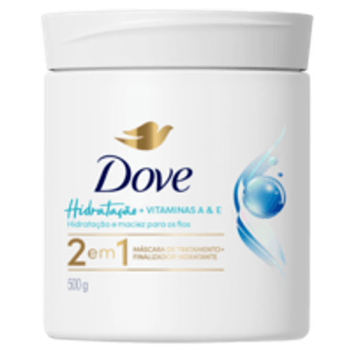 Máscara de Tratamento + Finalizador 2 em 1 DOVE Hidratação + Vitaminas 500 g