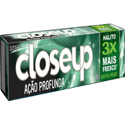 Gel Dental com Flúor Menthol Paradise Closeup Proteção 360° Fresh Caixa 90g