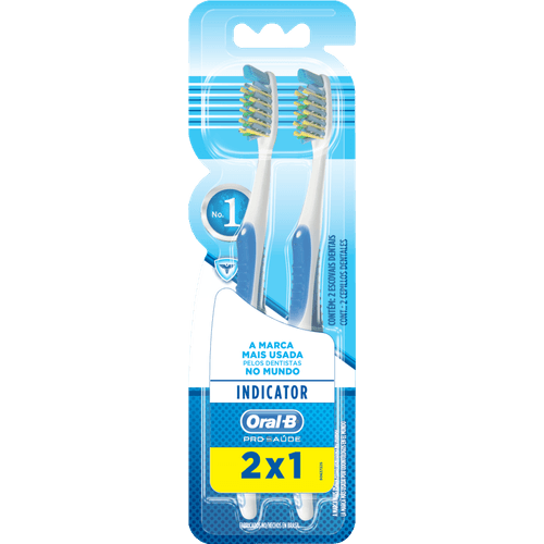 Escova Dental Macia 40% 2x1 Oral-B Pro-Saúde Indicator 2 Unidades