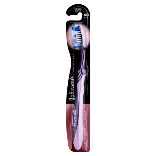 Escova Dental Média Johnson's Reach Comfort Clean 40 Grande