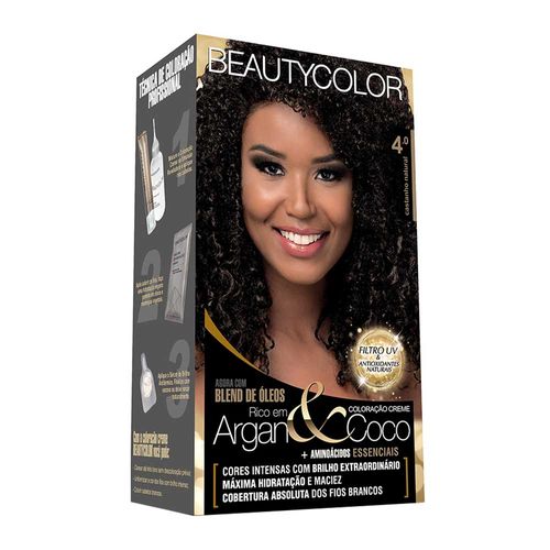 Tintura Permanente Beauty Color Creme 4.0 Castanho Natural