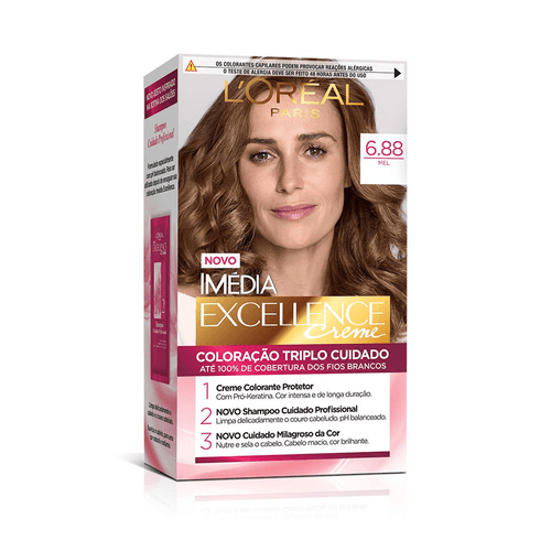Coloração Permanente Imédia Excellence De L'Oréal Paris 6.88 Mel