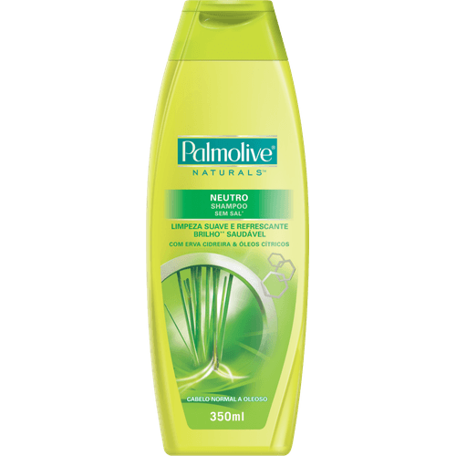 Shampoo Neutro Capim-Limão com Kera Ceramida Serum Palmolive Naturals Limpeza Balanceada Frasco 350ml